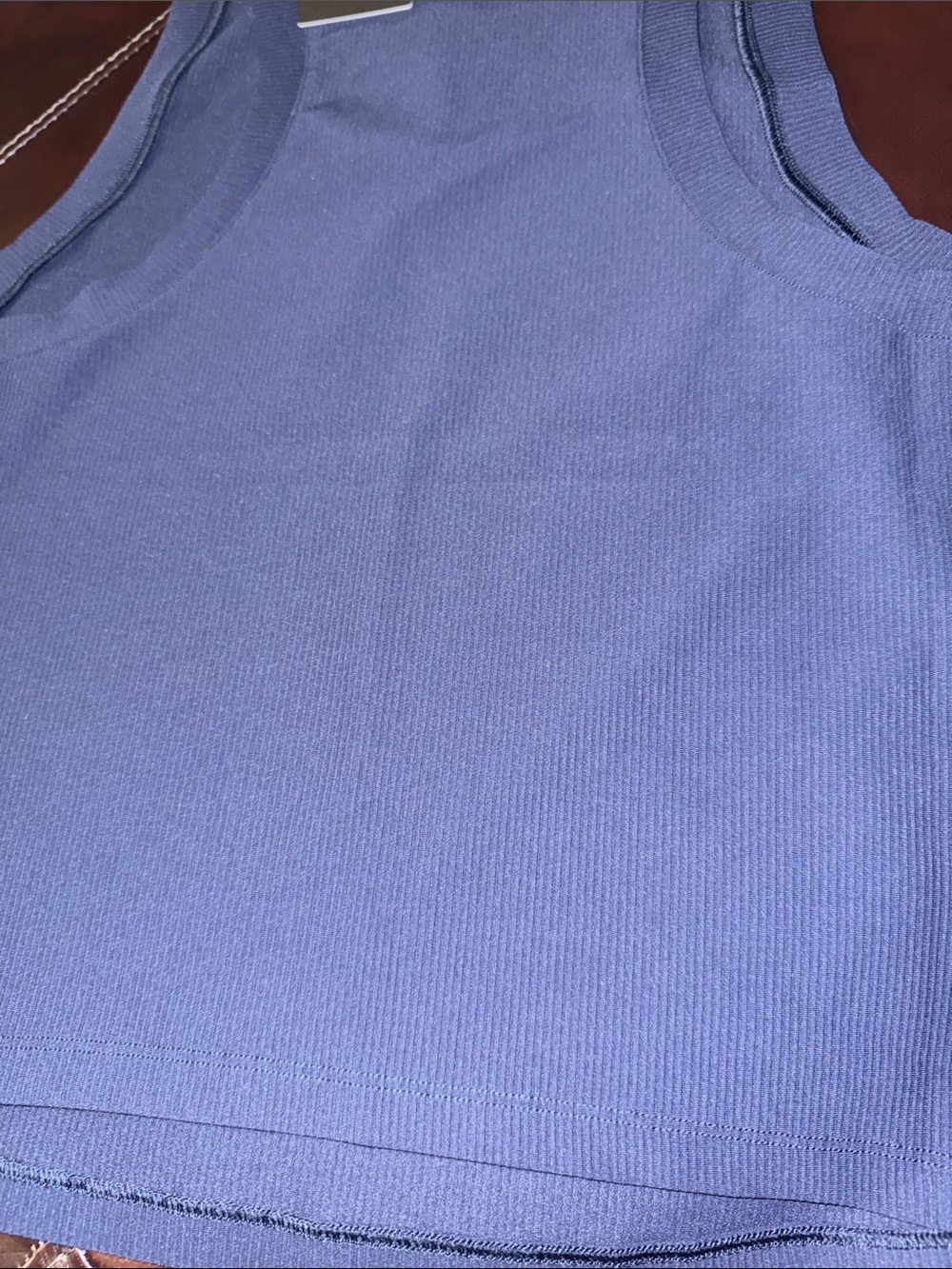 Peloton Deep Blue Ribbed Racerback Tank - Picture 8 of 9